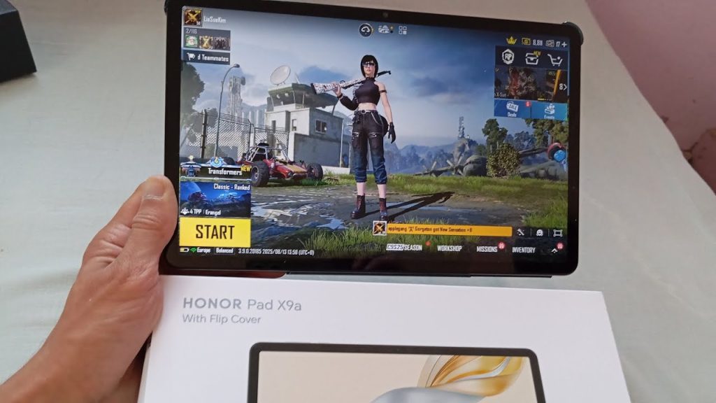 Honor pad x9a PUBG fps test